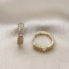 Argolla Huggie 02.323.0116.20 Oro Laminado, con Blanca Zirconia Cubica, Pulido, Tono Dorado