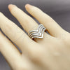 Anillo Multi Piedra 01.323.0002 Rodio Laminado, con Zirconia Cubica Blanca, Pulido, Rodinado (Talla Unica)