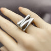 Anillo Elegante 01.213.0084 Rodio Laminado, Pulido, Rodinado (Talla Unica)