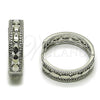 Argolla Huggie 02.213.0571.1.25 Rodio Laminado, Pulido, Rodinado