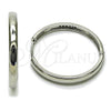 Argolla Huggie 02.213.0583.1.30 Rodio Laminado, Pulido, Rodinado