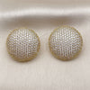 Arete Dormilona 02.457.0001 Oro Laminado, con Zirconia Cubica Blanca, Pulido, Tono Dorado