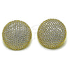 Arete Dormilona 02.457.0001 Oro Laminado, con Zirconia Cubica Blanca, Pulido, Tono Dorado