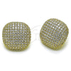 Arete Dormilona 02.457.0002 Oro Laminado, con Zirconia Cubica Blanca, Pulido, Tono Dorado