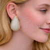 Arete Dormilona 02.457.0003 Oro Laminado, Diseño de Gota, con Zirconia Cubica Blanca, Pulido, Tono Dorado