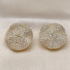 Arete Dormilona 02.457.0007 Oro Laminado, con Zirconia Cubica Blanca, Pulido, Tono Dorado