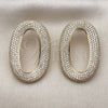 Arete Dormilona 02.457.0019 Oro Laminado, con Zirconia Cubica Blanca, Pulido, Tono Dorado