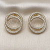 Arete Dormilona 02.457.0020 Oro Laminado, con Zirconia Cubica Blanca, Pulido, Tono Dorado
