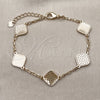 Pulsera Elegante 03.418.0003.07 Oro Laminado, Diseño de Rolo, Diamantado, Tono Dorado (Grosor 11.5 MM, 7 Pulgadas de Largo)