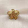 Anillo Elegante 01.381.0005 Oro Laminado, Diseño de Estrella, Mate, Tono Dorado (Talla Unica)