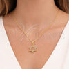 Dije Religioso 05.342.0236 Oro Laminado, Diseño de Estrella de Davi, con Zirconia Cubica Blanca, Pulido, Tono Dorado