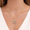 Dije Religioso 05.459.0003 Oro Laminado, Diseño de Estrella de Davi, con Zirconia Cubica Blanca, Pulido, Tono Dorado