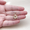 Dije Religioso 05.459.0007 Oro Laminado, Diseño de Estrella de Davi, Pulido, Tono Dorado