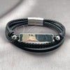 Pulsera Elegante 03.462.0014.09 Acero Inoxidable, Diseño de Con Nombre, Pulido, Tono Plateado (Grosor 21 MM, 9 Pulgadas de Largo)