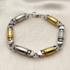 Pulsera Solida 03.461.0002.09 Acero Inoxidable, Pulido, Dos Tonos (Grosor 09 MM, 9 Pulgadas de Largo)