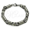Pulsera Solida 03.461.0003.09 Acero Inoxidable, Pulido, Tono Plateado (Grosor 08 MM, 9 Pulgadas de Largo)