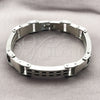 Pulsera Solida 03.461.0009.09 Acero Inoxidable, Pulido, Tono Plateado (Grosor 14.2 MM, 9 Pulgadas de Largo)