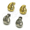 Arete Dormilona 02.163.0419.1 Rodio Laminado, Diseño de Gota, Pulido, Rodinado