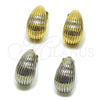 Arete Dormilona 02.163.0421.1 Rodio Laminado, Diseño de Gota, Pulido, Rodinado