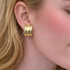 Arete Dormilona 02.163.0422 Oro Laminado, Pulido, Tono Dorado