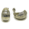 Arete Dormilona 02.163.0425.1 Rodio Laminado, Diseño de Gota, Pulido, Rodinado