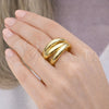 Anillo Elegante 01.163.0019 Oro Laminado, Pulido, Tono Dorado (Talla Unica)