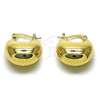 Argolla Pequeña 02.163.0445.20 Oro Laminado, Diseño de Hueco, Pulido, Tono Dorado