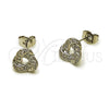 Arete Dormilona 02.349.0021 Rodio Laminado, Diseño de Nudo, con Zirconia Cubica Blanca, Pulido, Rodinado