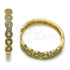 Argolla Huggie 02.237.0073.35 Oro Laminado, Diseño de Infinito, con Micro Pave Blanca, Pulido, Tono Dorado