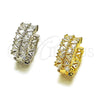 Argolla Huggie 02.237.0076.1.18 Rodio Laminado, con Zirconia Cubica Blanca, Pulido, Rodinado