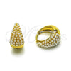 Argolla Huggie 02.379.0096.15 Oro Laminado, con Perla Marfil, Pulido, Tono Dorado