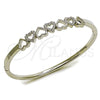 Aro Individual 07.413.0007.1.04 Rodio Laminado, Diseño de Corazón, con Micro Pave Blanca, Pulido, Rodinado (Grosor 07.2 MM, Talla 4 (2,25 de Diámetro))