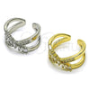 Anillo Multi Piedra 01.438.0014.1 Oro Laminado, Diseño de Baguette, con Zirconia Cubica Blanca y Micro Pave Blanca, Pulido, Tono Dorado (Talla Unica)