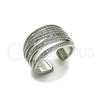 Anillo Multi Piedra 01.438.0015 Rodio Laminado, Diseño de Torcido, con Micro Pave Blanca, Pulido, Rodinado (Talla Unica)