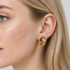 Arete Dormilona 02.213.0949 Oro Laminado, Diseño de Hueco, Pulido, Tono Dorado