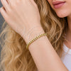 Pulsera Elegante 04.213.0368.06 Oro Laminado, Diseño de Miami Cubana, Pulido, Tono Dorado (Grosor 03.5 MM, 6 Pulgadas de Largo)