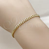 Pulsera Elegante 04.213.0368.06 Oro Laminado, Diseño de Miami Cubana, Pulido, Tono Dorado (Grosor 03.5 MM, 6 Pulgadas de Largo)