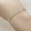 Pulsera Básica 04.213.0369.06 Oro Laminado, Diseño de Mariner, Diamantado, Tono Dorado (Grosor 02.8 MM, 6 Pulgadas de Largo)