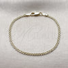 Pulsera Básica 04.213.0066.06 Oro Laminado, Diseño de Bismarco, Diamantado, Tono Dorado (Grosor 02.2 MM, 6 Pulgadas de Largo)