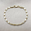 Pulsera Básica 04.213.0371.06 Oro Laminado, Diseño de Mariner, Pulido, Tono Dorado (Grosor 03 MM, 6 Pulgadas de Largo)