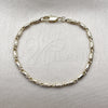 Pulsera Básica 04.213.0373.06 Oro Laminado, Diseño de Paperclip, Pulido, Tono Dorado (Grosor 02.5 MM, 6 Pulgadas de Largo)