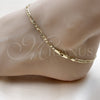 Pulsera Básica 04.213.0374.10 Oro Laminado, Diseño de Figaro Concave, Diamantado, Tono Dorado (Grosor 03.5 MM, 10 Pulgadas de Largo)