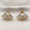 Arete Dormilona 02.204.0096.1 Oro Laminado, con Zirconia Cubica Blanca, Pulido, Tono Dorado
