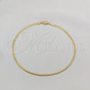 Tobillera Básica 03.419.0020.10 Oro Laminado, Pulido, Tono Dorado (Grosor 03 MM, 10 Pulgadas de Largo)