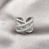 Anillo Multi Piedra 01.266.0099 Rodio Laminado, con Zirconia Cubica Blanca, Pulido, Rodinado (Talla Unica)