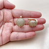 Arete Gancho Frances 02.266.0087.16 Oro Laminado, con Zirconia Cubica Blanca, Pulido, Tono Dorado