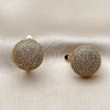 Arete Gancho Frances 02.266.0087.16 Oro Laminado, con Zirconia Cubica Blanca, Pulido, Tono Dorado