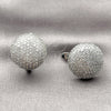 Arete Gancho Frances 02.266.0087.1.16 Rodio Laminado, con Zirconia Cubica Blanca, Pulido, Rodinado