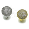 Arete Gancho Frances 02.266.0087.1.16 Rodio Laminado, con Zirconia Cubica Blanca, Pulido, Rodinado