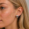Argolla Huggie 02.266.0075.1.15 Rodio Laminado, con Zirconia Cubica Blanca, Pulido, Rodinado
